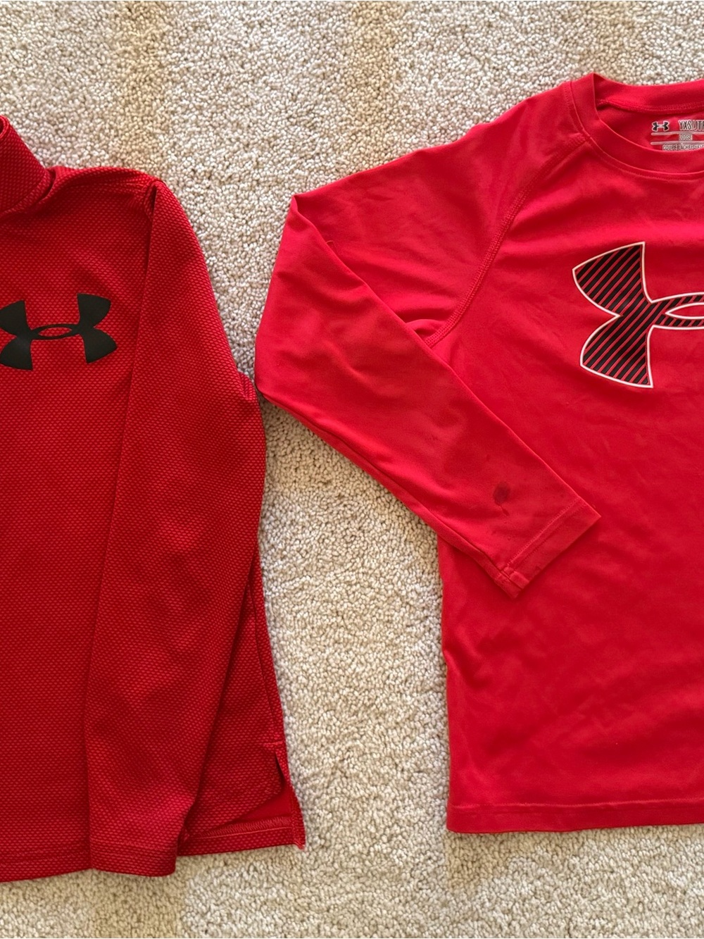 Under Armour Kids Red Long-Sleeve Performance Tees (2-Pack)
